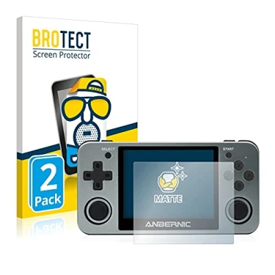 Abbildung von BROTECT Entspiegelungs Schutzfolie für Anbernic RG350M (2 Stück) Matte Displayschutz Folie, Anti Reflex, Fingerprint
