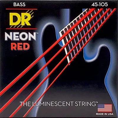 Abbildung von DR NRB 45 Neon Rot Bass Saiten für 5 saitiger