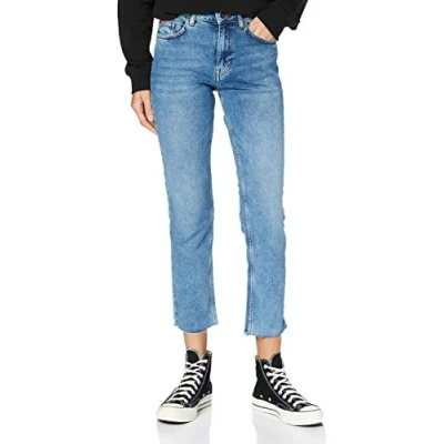 Abbildung von Lee Cooper Damen Holly Cropped Straight Fit Jeans, Hellblau, W31/L29