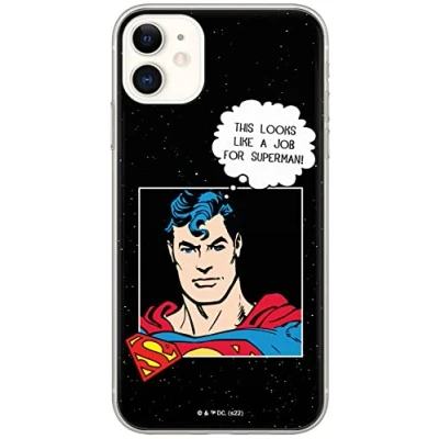 Abbildung von ERT GROUP Handyhülle für iPhone 11 Original und offiziell Lizenziertes DC Muster Superman 037 optimal an die Form des Handy angepasst, hülle aus TPU