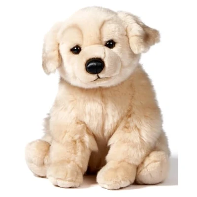 Abbildung von Uni Toys Kuscheltier Golden Retriever, sitzend 25 cm (Höhe) Plüsch Hund, Plüschtier, zu 100 % recyceltes Füllmaterial