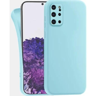 Abbildung von MyGadget Hülle kompatibel mit Samsung Galaxy S20 Plus robuste Handyhülle TPU Case Slim Silikonhülle Back Cover Kratzfest Schutzhülle Matt Hellblau