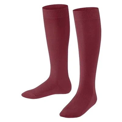 Abbildung von FALKE Unisex Kinder Kniestrümpfe Family K KH Baumwolle lang einfarbig 1 Paar, Rot (Ruby 8830) neu umweltfreundlich, 39 42