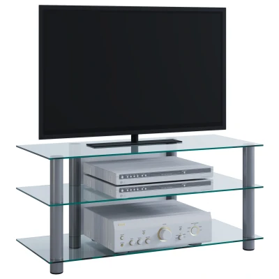Abbildung von VCM TV Board Möbel Sideboard Fernseh Rack Alu Glas Netasa