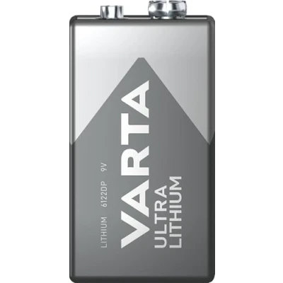 Abbildung von VARTA Batterien 9V Blockbatterie, 1 Stück, Ultra Lithium, hohe Leistung für Rauchmelder, Brand &amp; Feuermelder, Digitalkamera