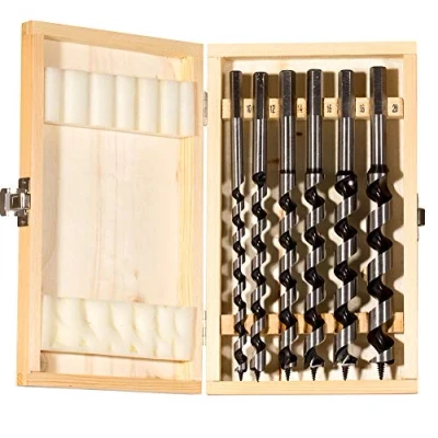 Abbildung von fischer Schlangenbohrer Set, 10 20 mm Durchmesser, Aufsätze für Bohrmaschinen, Bohrerset mit verschiedenen Größen, Werkzeug zum Bohren tiefer Löcher in Weich &amp; Hart Holz, 6er Pack