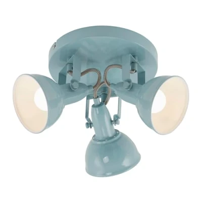 Abbildung von Briloner Leuchten Deckenspots 2049 030R, schwenkbar, retro, ohne Leuchtmittel, Warmweiß, Deckenlampe, 21x15,6cm, Mint, max.40W, E14, Wohnzimmer, Schlafzimmer