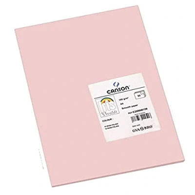 Abbildung von Canson 200040159 Iris Vivaldi glattes, farbiges Papier, A4, rosa 10