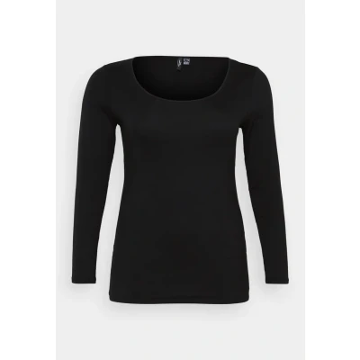 Abbildung von VERO MODA Curve Damen Vmpaxi Ls Soft U Neck Noos Neck, Schwarz, 48 50 Große Größen EU