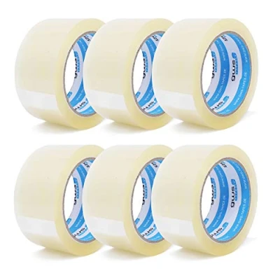 Abbildung von gws Paketklebeband 6 Rollen farblos Geräuscharmes Universalklebeband zum Verpacken von Paketen Hohe Klebekraft Profi Qualität 66 m Länge 50 mm Breite