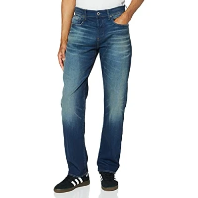 Abbildung von G STAR RAW Herren 3301 Relaxed Straight Jeans, Blau (worker blue faded 51004 A088 A888), 25W / 30L