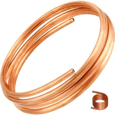 Abbildung von 99.9% Kupferrohr, KWOKWEI Weiches Kupferrohr OD 6mm ID 4,8mm, 3 M Länge Kupferrundrohr für Kältetechnik, Generatoren, Stromschienen, Schaltgeräte, Transformatoren usw