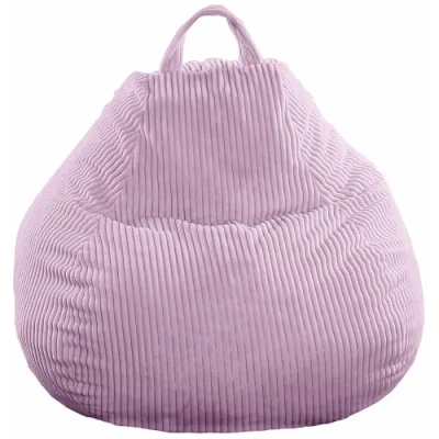 Abbildung von bananair Sitzsack Kinder und Erwachsene Cordstoff Breit Gerippt Weich &amp; Bequem Maschinenwaschbarer Bezug Leicht Transportierbar Bean Bag, Gaming (105 x 85 cm, Rosa)