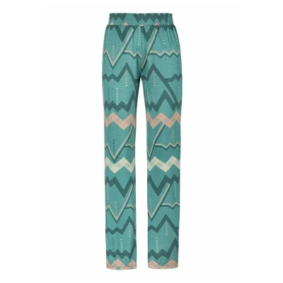 Abbildung von Lascana Native M Nachtwäsche Hose, Damen, Größe: 32/34, Allover türkis