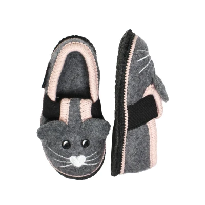 Abbildung von Beck Minnie Hausschuh für Kinder, Größe: 24, Grau Schuhe