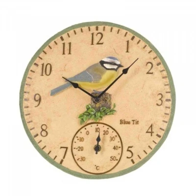 Abbildung von Smart Garden Wanduhr Blue Tit &amp; Thermometer, 30 cm