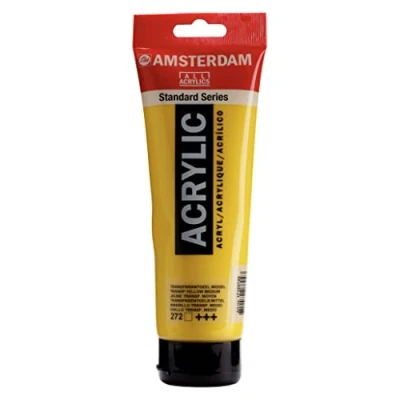 Abbildung von Amsterdam Standard Series Acrylfarbe Tube 250 ml Transparentgelb Mittel 272 (17122720)