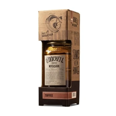 Abbildung von O&#039;Donnell Moonshine Kombiset Toffee Likör (700ml + Ausgießer) Handwerklich hergestellte Spirituosen aus Berlin Premium Schnaps nach Amerikanischer Tradition 25% Vol. Alkohol