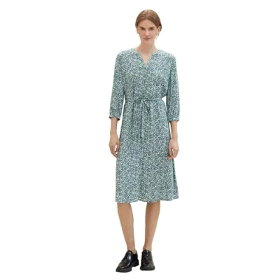 Abbildung von TOM Tailor Blusenkleid, Damen, Größe: 36, Green abstract leaf print