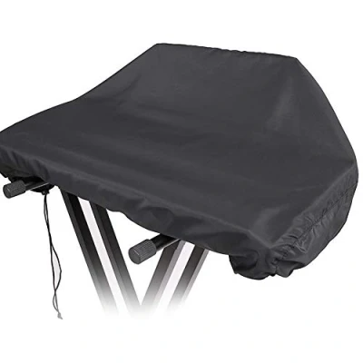 Abbildung von Piano Keyboard Cover, Soft Breathable Fabric Dust Cover für elektronische Tastatur, Digital Piano, , Roland, Konsolen und mehr(Schwarze 61 Tasten)