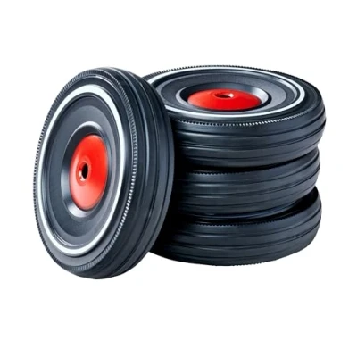 Abbildung von BIG Bobby Car Whisper Wheels Flüsterräder für Rutscher Autos, Reifen Set mit Befestigungsclips und Montageanleitung, Kinder ab 1 Jahr, Schwarz
