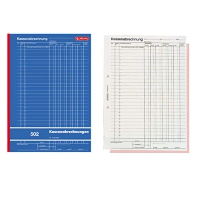 Abbildung von Herlitz Geschäftspapier Kassenabrechnungsbuch 502 / Kassenbuch A4 2x 50 Blatt