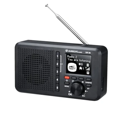 Abbildung von Albrecht DR 86 kleines Seniorenradio, 27861, DAB+/UKW, Musik Streaming, integrierter 2200mAh Akku, Farbe: schwarz