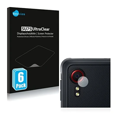 Abbildung von Savvies 6 Stück Schutzfolie für Samsung Galaxy XCover 5 (NUR Kameraschutz) Displayschutz Folie Ultra Transparent