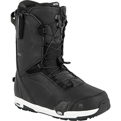 Abbildung von Nitro Herren Snowboards Profile TLS 23 All Mountain Freeride Freestyle Highend Premium Schnellschnürsystem Step On Boot Snowboardboot, Black, MP 25,5 // EU 39 1/3 US 7,5