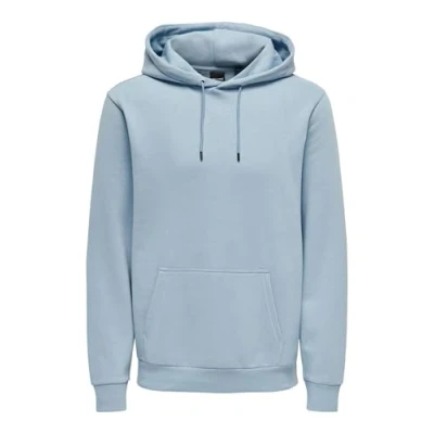 Abbildung von Herren O&amp;S Weicher Kapuzen Pullover Basic Sweatshirt Hoodie Jumper Sweater ONSCERES, Farben:Blau 2, Größe Pullover:XL