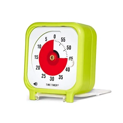 Abbildung von Time Timer Pocket Hellgrün 8x8 cm Visueller Timer, ein 60 Minuten Countdown für Kinder, Klassenzimmer, Besprechungen, Küchenuhr, Erwachsenenbüro und Heimunterricht Tool mit lautlosem Betrieb