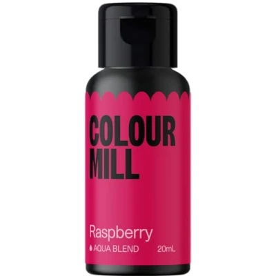 Abbildung von Colour Mill Aqua Blend Raspberry Lebensmittelfarbe auf Wasserbasis Lebensmittel Farbe Sehr Intensiv, Hoch Konzentriert, Vegan 20 ml