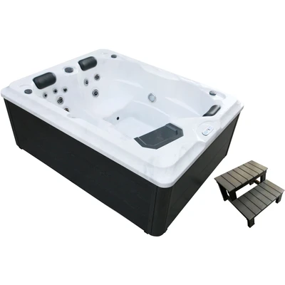 Abbildung von Sanotechnik Whirlpool &quot;DIABLO&quot;, (Set), 210x160x80 cm, inkl. Einstiegsleiter und Abdeckung
