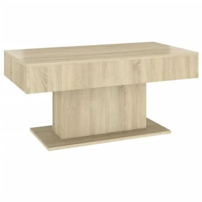 Abbildung von vidaXL Couchtisch Schlicht Beistelltisch Wohnzimmertisch Kaffeetisch Sofatisch Teetisch Tisch Wohnzimmer Sonoma Eiche 96x50x45cm Holzwerkstoff