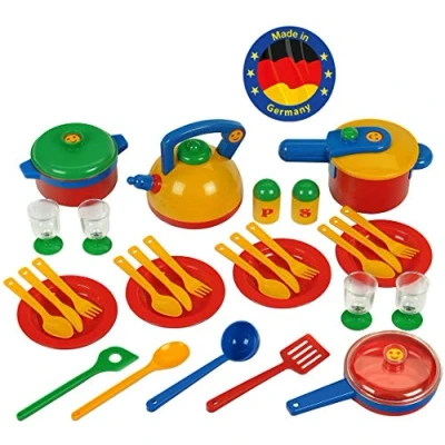 Abbildung von Klein Kinder Küchenset Emma&#039;s Kitchen Topfset groß, Made in Germany