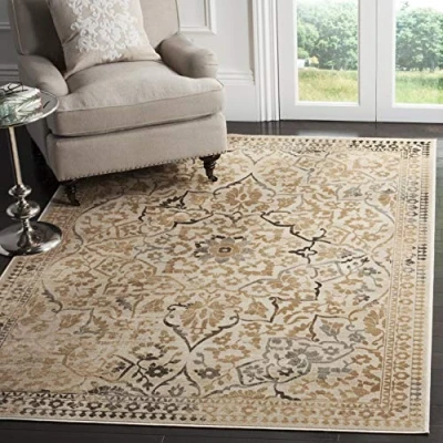 Abbildung von SAFAVIEH Traditionell Teppich für Wohnzimmer, Esszimmer, Schlafzimmer Vintage Collection, Kurzer Flor, Creme, 201 X 279 cm