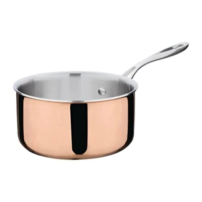 Abbildung von Vogue Tri Wall Copper Stielkasserolle 180 mm/2,3 Liter, Material: Aluminium/Stahl/Kupfer, dreiwandig, induktionsgeeignet, Deckel separat erhältlich (Y423), CM675