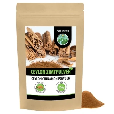 Abbildung von Ceylon Zimt (500g), Zimtpulver, 100% naturrein, schonend getrocknet und gemahlen, natürlich ohne Zusätze, vegan