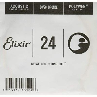 Abbildung von Elixir Gitarrensaite 0.024 (80/20 Bronze, Polyweb Beschichtung)