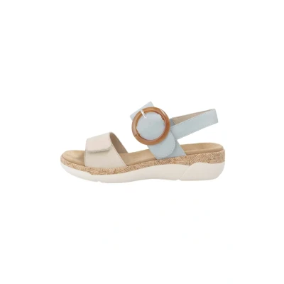 Abbildung von Remonte Riemchen Keilsandalette, Damen, Größe: 44, Beige Schuhe
