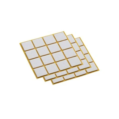 Abbildung von Metafranc Filz Gleiter 25 x mm selbstklebend weiß 45 Stück Effektiver Schutz Ihrer Möbel &amp; Stühle / Möbelgleiter Set für empfindliche Böden Stuhlgleiter Bodengleiter 644976