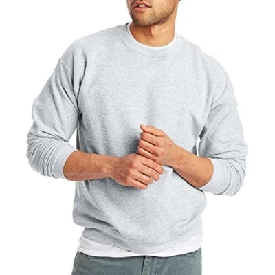 Abbildung von Hanes Herren EcoSmart Fleece, Cotton Blend Pullover, Crewneck for Men, 1 Or 2 Pack Available Sweatshirt, Asche, XXXL