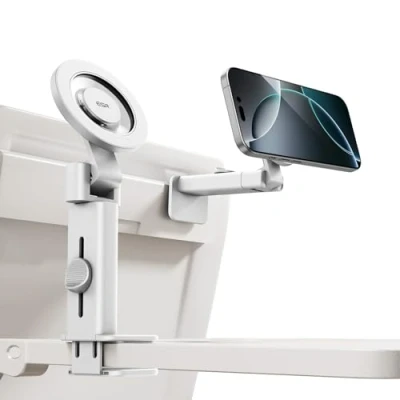 Abbildung von ESR für Magsafe Handyhalterung Flugzeug, Magnetische Flugzeug Reise Gadgets, Universelle Handyhalter Handy Ständer mit Ring iPhone 16 15 14 13 12, Samsung, Android, Weiß
