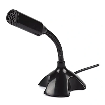 Abbildung von USB Desktop Mikrofon, Kondensator 2.0 PC Gaming Computer Mikrofon Plug &amp; Play Aufnahmemikrofon Flexibles Standmikrofon für Laptop