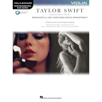 Abbildung von Taylor Swift Selections from Midnights &amp;. Violine Solo. Enthält Online Audio: The Tortured Poets Department Violin Play Along Book with Audio
