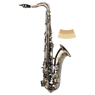 Abbildung von Classic Cantabile TS 450 Antique Yellow Bb Tenorsaxophon Stimmung Hoch Fis Klappe Spar Set inkl. 10 Stück Saxophon Blätter