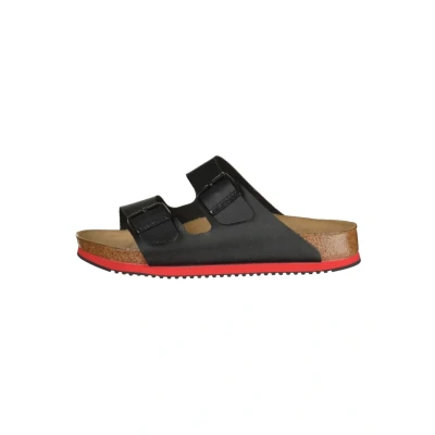 Abbildung von BIRKENSTOCK Sandale Arizona Superlauf, Birko Flor, schwarz/rot, normal, Größe 40 230114 (Pantolette Schuh Halbschuh Latsche Zweischnaller Berufsschuh Schuhe Birki Slipper Pantoffel)