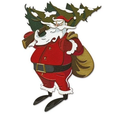 Abbildung von Sizzix Thinlits Die Set 18PK Woodland Santa, Colorize 665573 Tim Holtz (09 21)