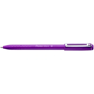Abbildung von Pentel BX460 V Kugelschreiber IZee, Modell mit Kappe, Metallclip, 0, 5 mm Strichstärke, 12 Stück, Violett