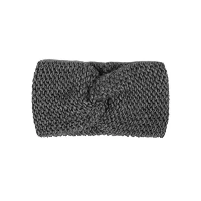 Abbildung von Zwillingsherz Stirnband mit Knoten Hochwertiges Strick Kopfband für Damen Frauen Mädchen Wolle Ohrenschutz Haarband warm weich und luftig Frühjahr Herbst Winter dgrau
